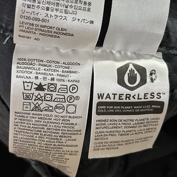 Levi's Womens Ribcage Straight Ankle Utility Pants Size 30 Black High‎ Rise - Picture 7 of 8